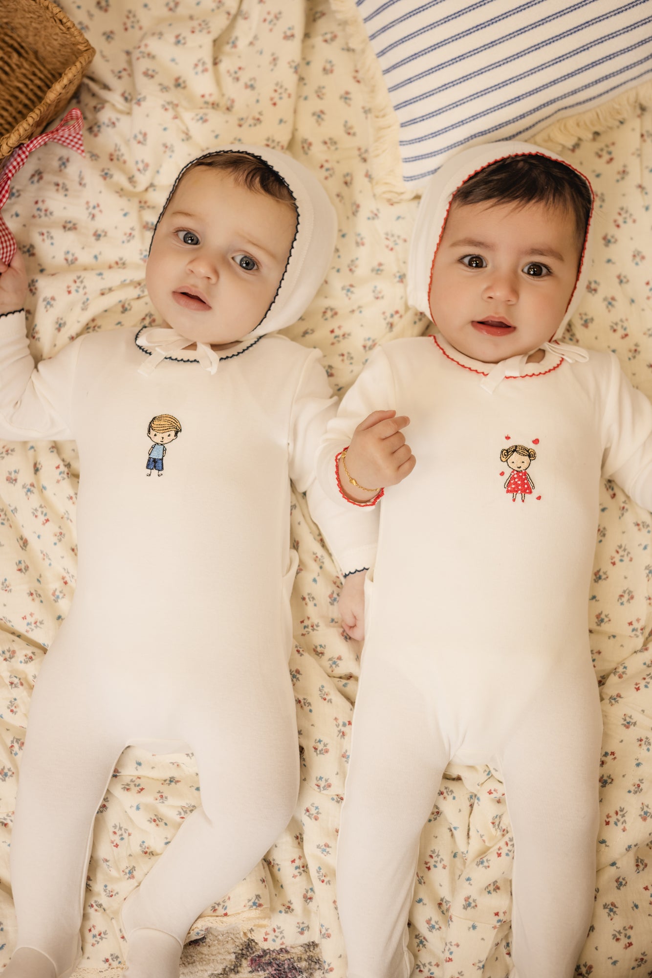 Bondoux Doll Girls White Footie Set