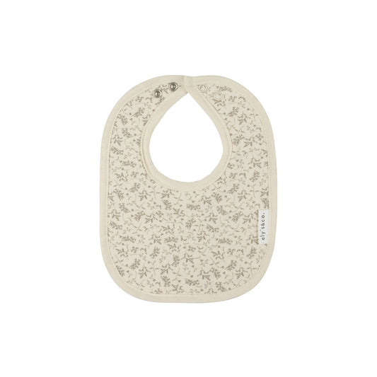 Ely's and Co Modal French Terry Vine Collection Bib - Ivory/Sage