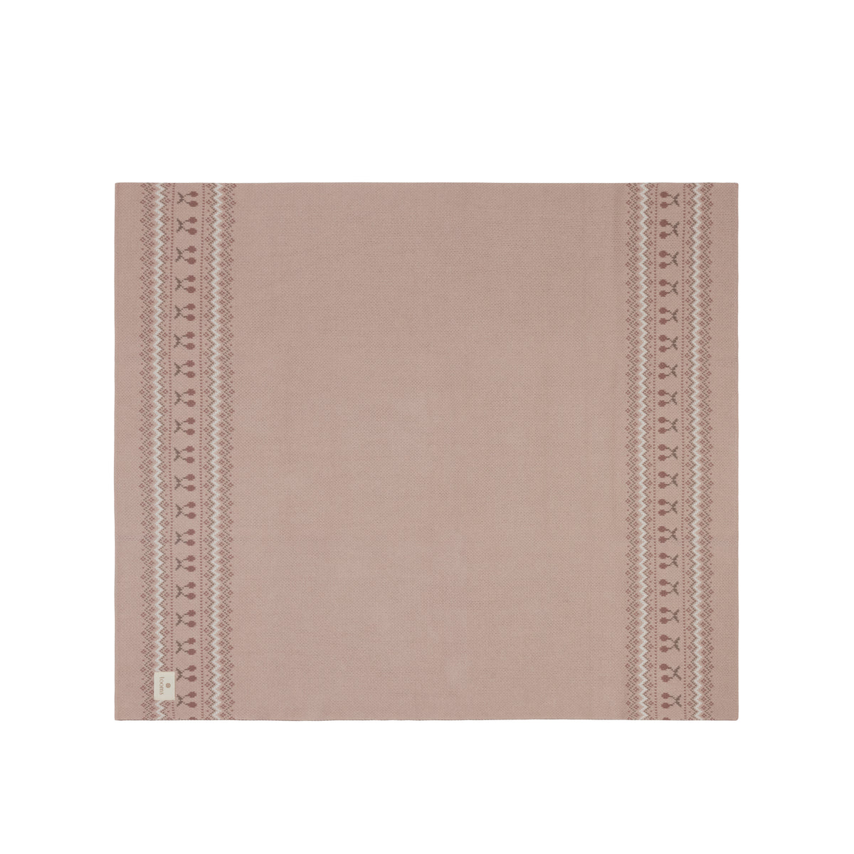 Looms  Fair Isle Collection Blanket- Mauve