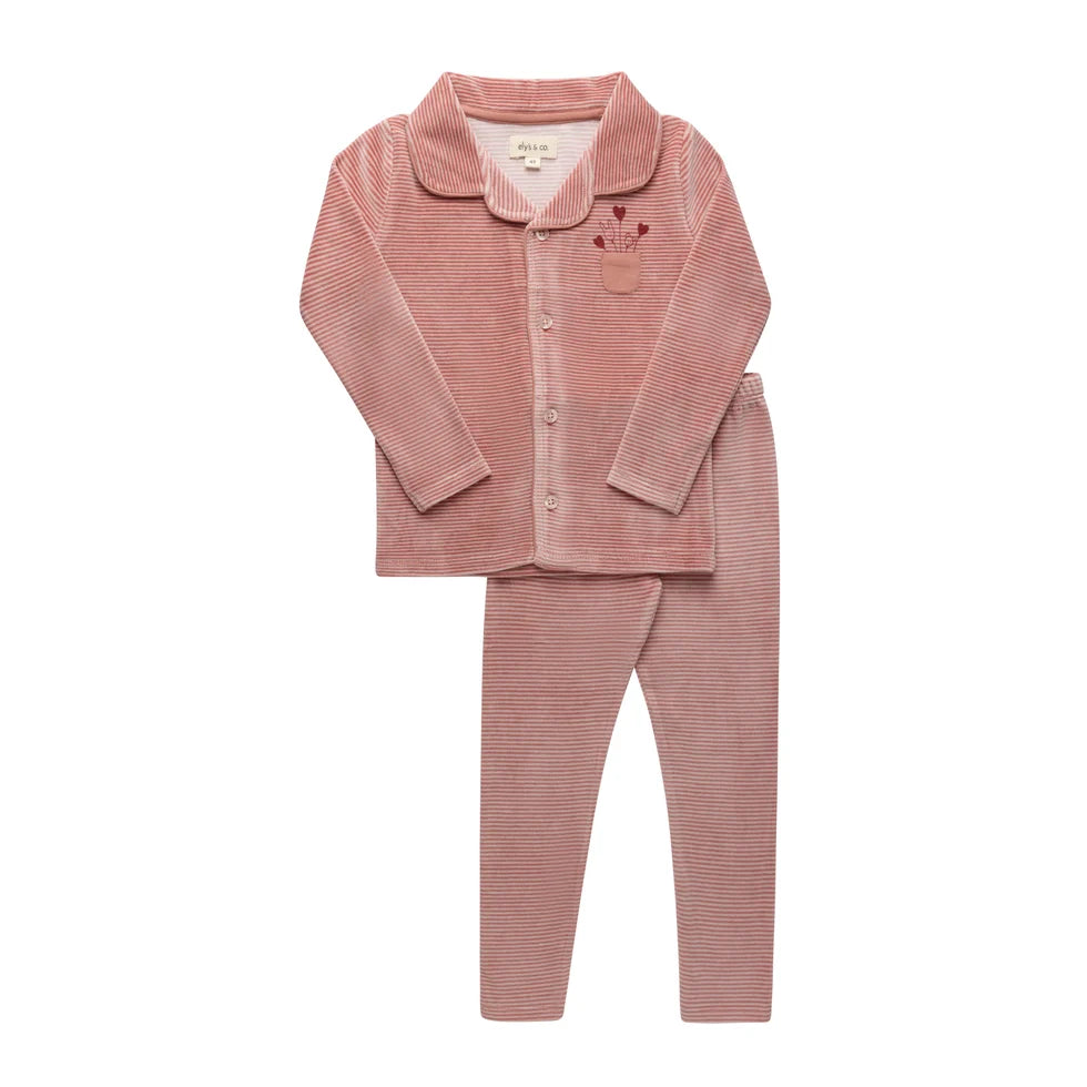 Ely's and Co Striped Pajama -Pink