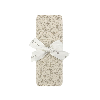 Ely's and Co Modal French Terry Vine Collection Muslin Swaddle - Ivory/Sage