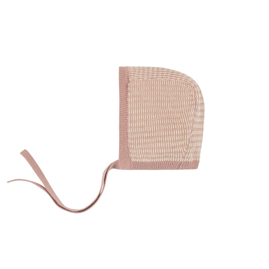 Looms Pink/Ivory Thin Stripe Bonnet