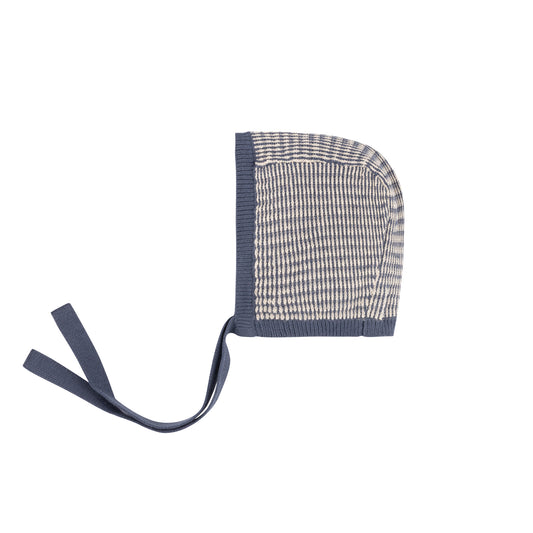 Looms Blue/Ivory Thin Stripe Bonnet