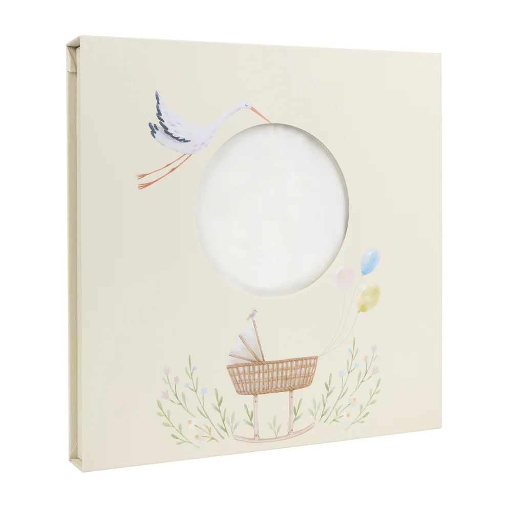 Ely's and Co Modal Swaddle + Beanie Set in Gift Box - Ivory