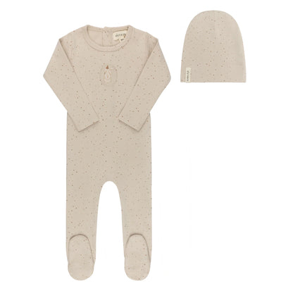 Ely's and Co Cotton Bunny Collection Footie Set - Tan