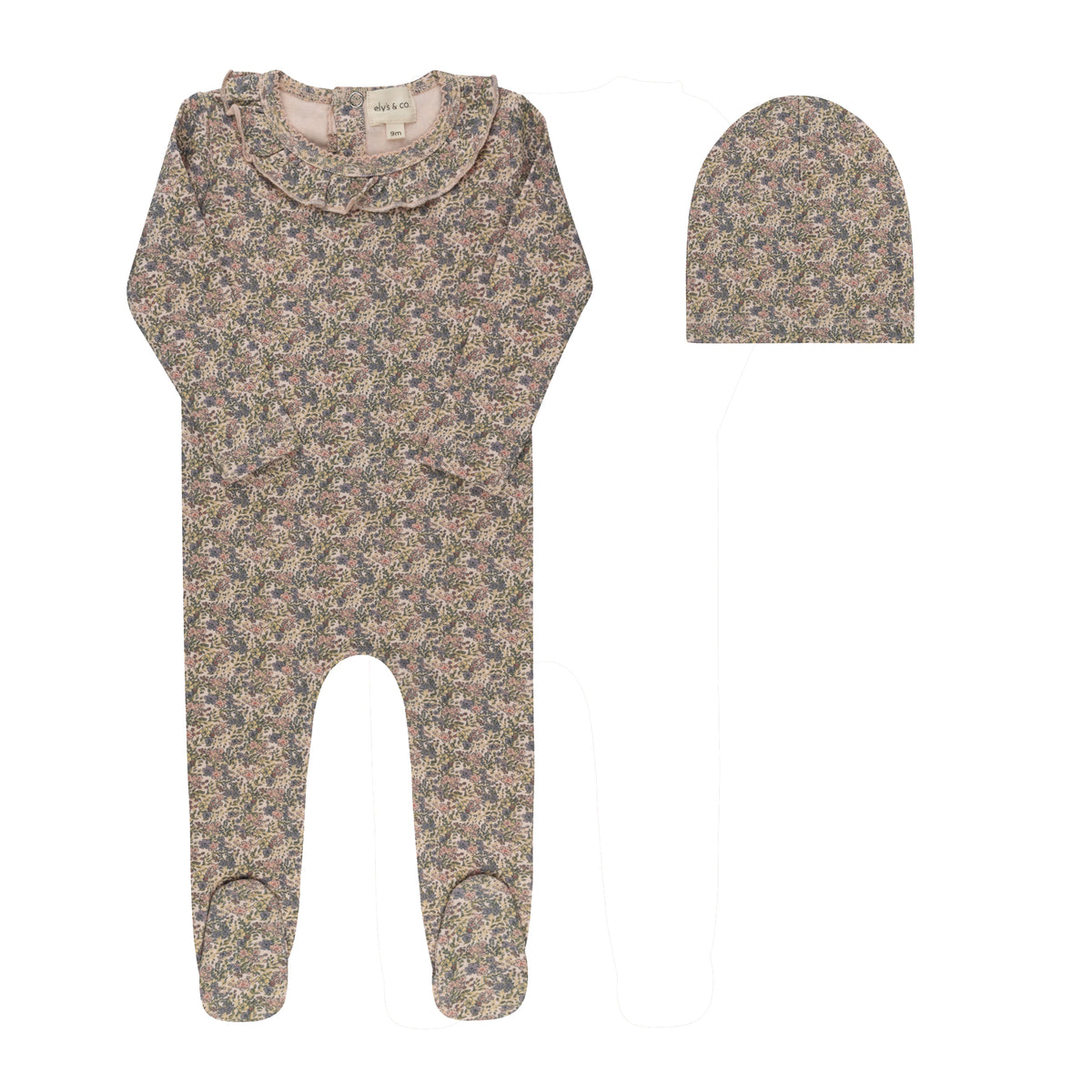 Ely's and Co Liberty / Berry Footie Set-Pink