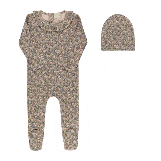 Ely's and Co Liberty / Berry Footie Set-Pink