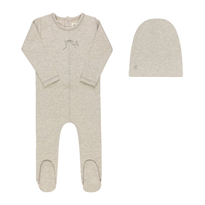 Ely's and Co Bird Seam Footie Set-Tan