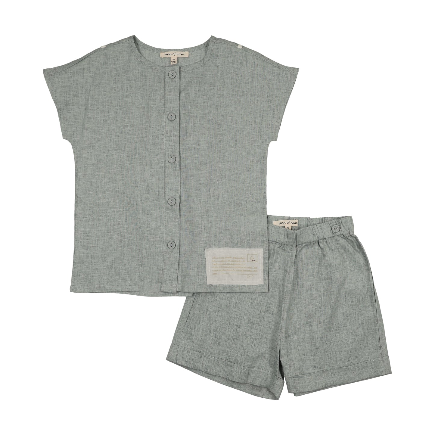 Ann of Nan Slate Oak Boys Crewneck Set