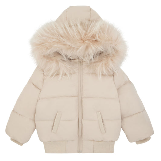 Bondoux Textured 'B' Jacket-Oat