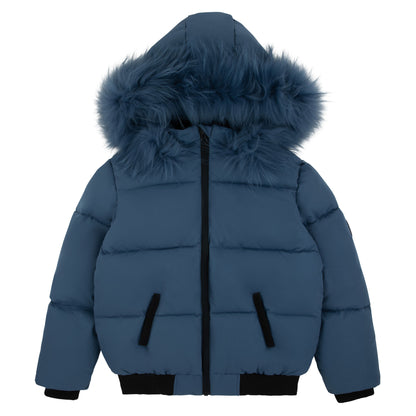 Bondoux Textured 'B' Jacket-Navy