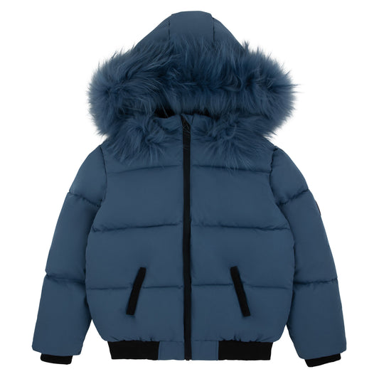 Bondoux Textured 'B' Jacket-Navy