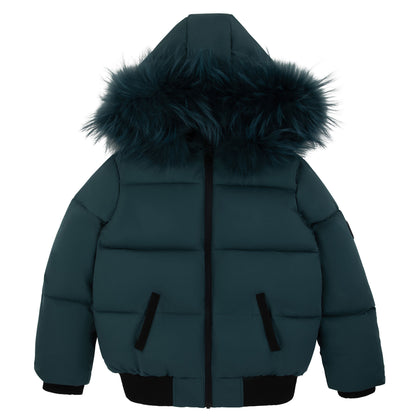 Bondoux Textured 'B' Jacket-Teal