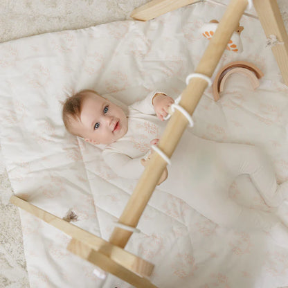 Peluche Botanical Pink Baby Wrap + Playmat