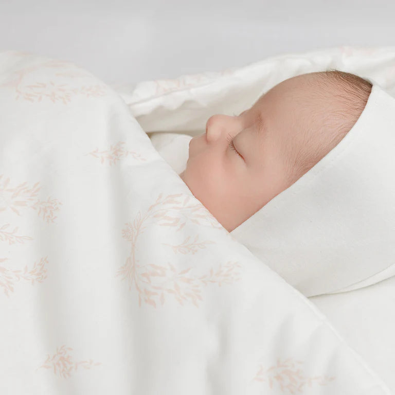 Peluche Botanical Pink Baby Wrap + Playmat