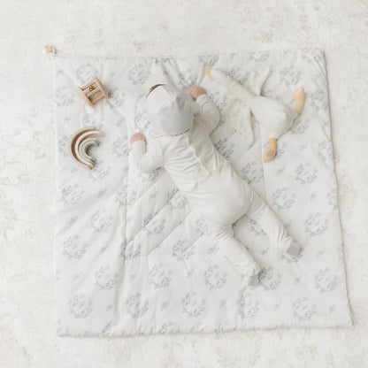 Peluche Botanical Blue Baby Wrap + Playmat