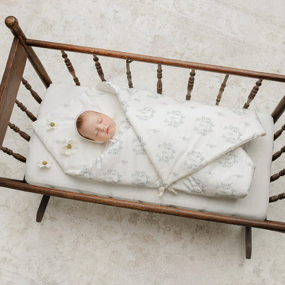 Peluche Botanical Blue Baby Wrap + Playmat