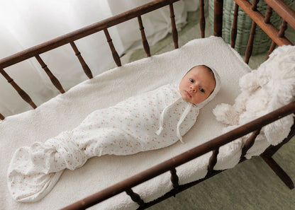 Aurora Floral Leaf Collection Layette Set - Ivory Girl