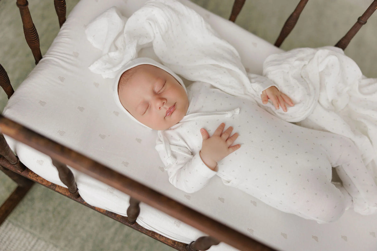 Aurora Floral Leaf Collection Footie Set- Ivory Boy