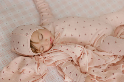 Aurora Bow Pattern Collection Footie Set- Pink