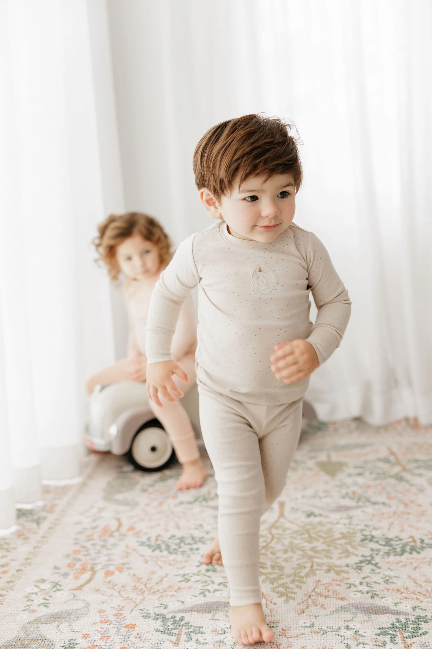 Ely's and Co Cotton Bunny Collection Lounge Set-Tan