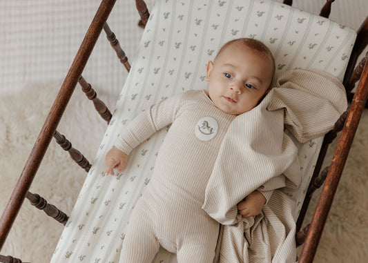 Beige Cotton French Terry Rocking Horse Take Me Home Set