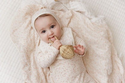 Ely's and Co Modal French Terry Vine Collection Take Me Home Set - Ivory/Pink