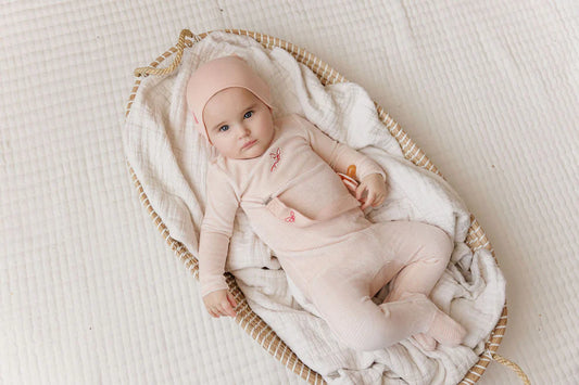 Ely's and Co Light Pink Velour Stripe Collection Take Me Home Set