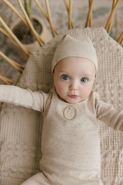Ely's and Co Cotton Bunny Collection Layette Set - Tan