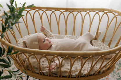 Ely's and Co Cotton Bunny Collection Layette Set - Tan