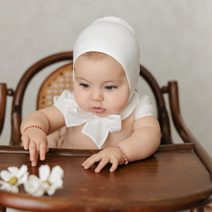 Peluche Onesie with Cotton Puff Sleeve - Cream