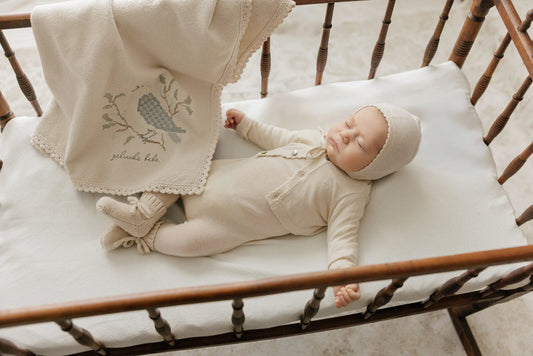 Peluche Knit Jumpsuit + Cropped Cardigan + Bonnet Set - Stone - Stone