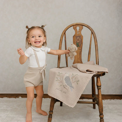 Peluche Knit Suspender Bloomers - Stone