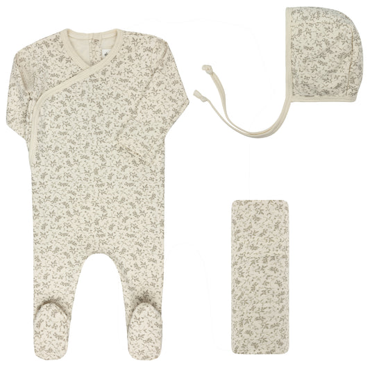 Ely's and Co Modal French Terry Vine Collection Take Me Home Set - Ivory/Sage