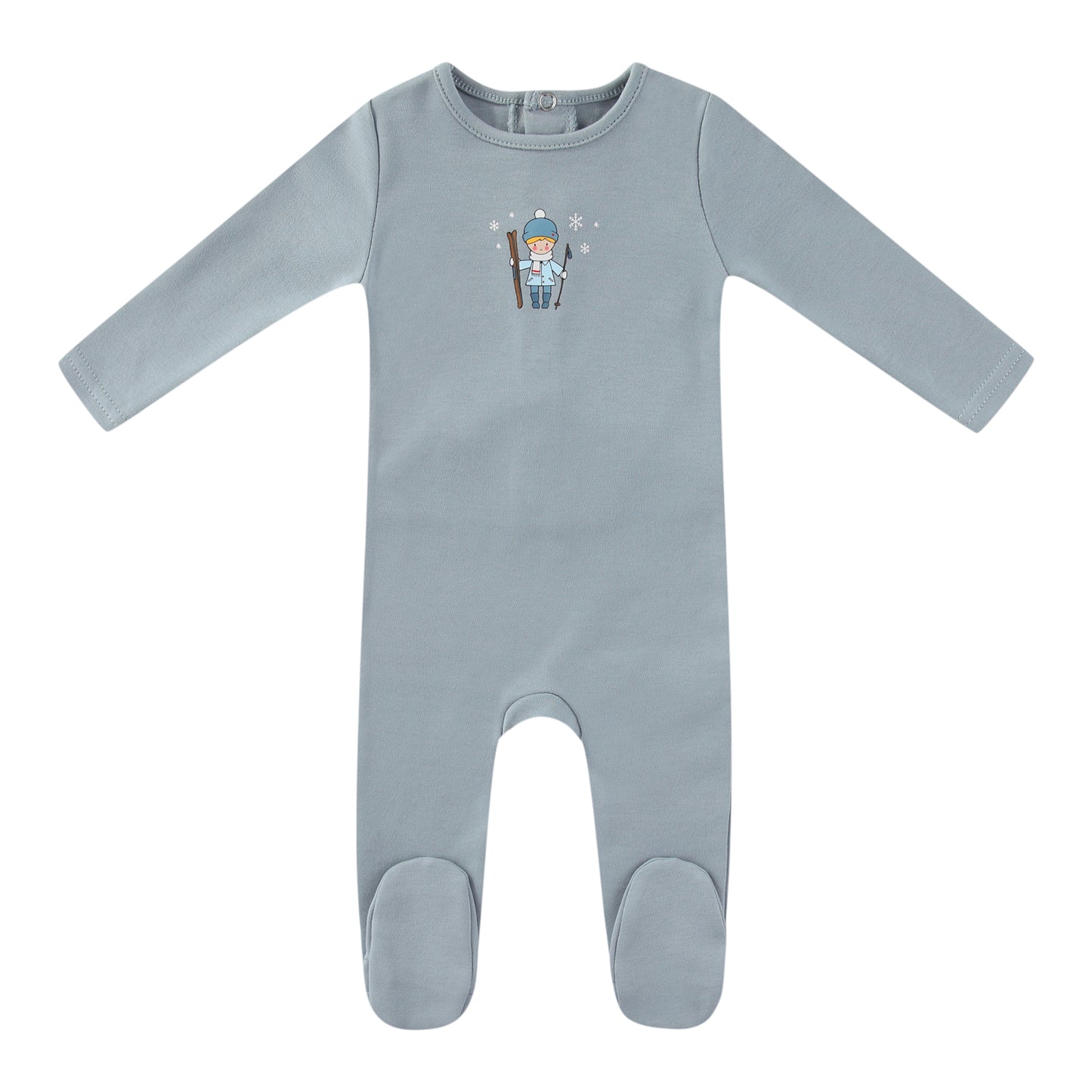 Mini Label Blue Vintage Skier Footie