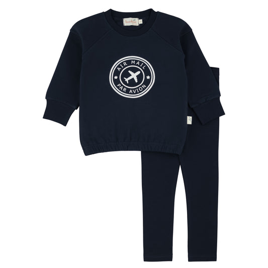 Bondoux Avion 2 Piece Set-Navy
