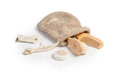 Bubani 3 Piece Brush, Comb And Soap Set