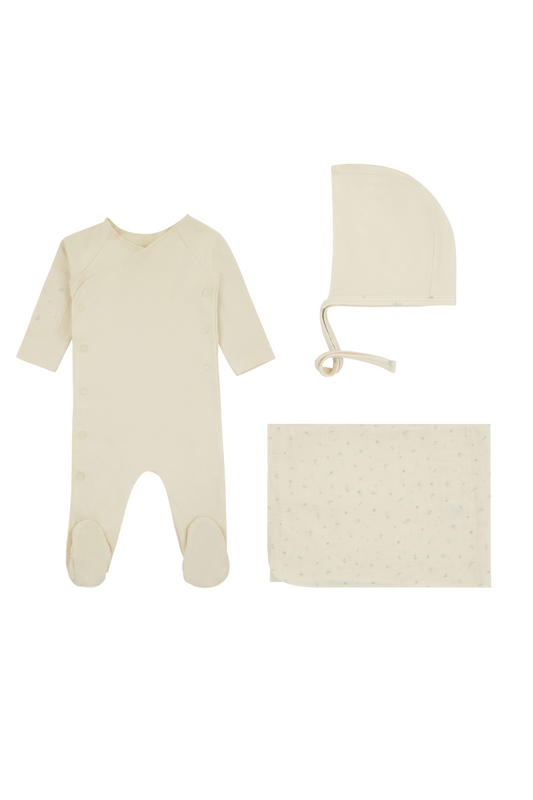 Noggi Floral Patch Layette Set Boy