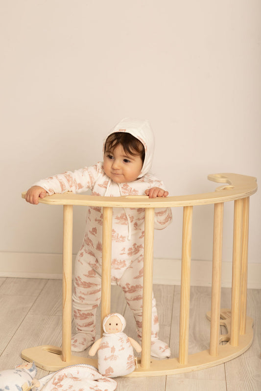 Bubani Countryside Footie+Hat- Pink