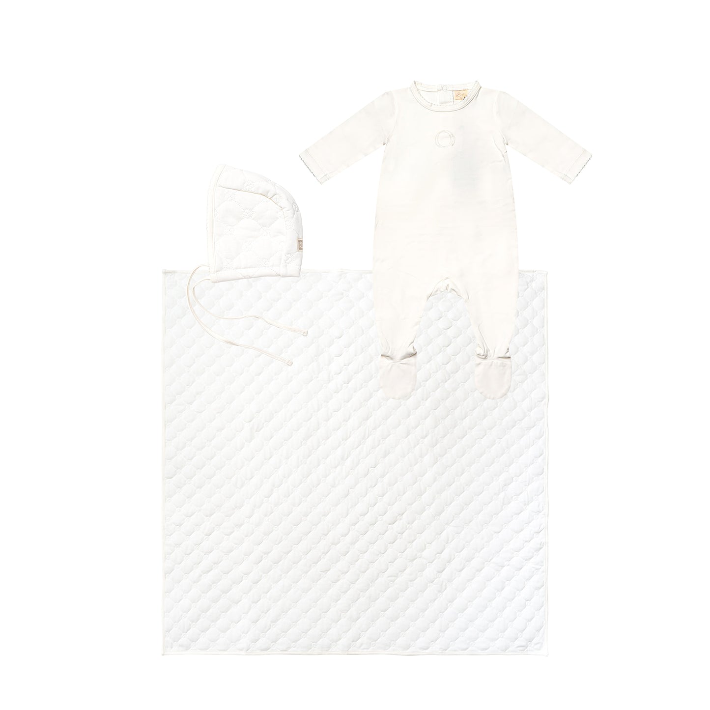 Bubani Quilted Layette Set- Off White