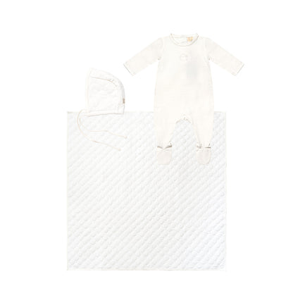 Bubani Quilted Layette Set- Off White