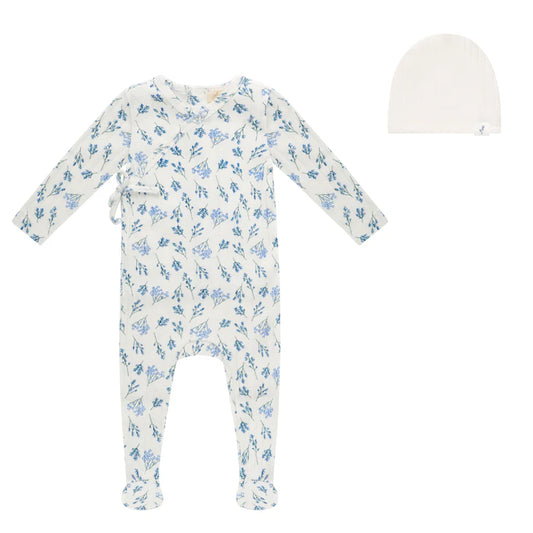 Bubani AOP Ribbed Leaf Footie Set