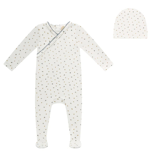 Bubani Floral Wrap Footie Set- Boys