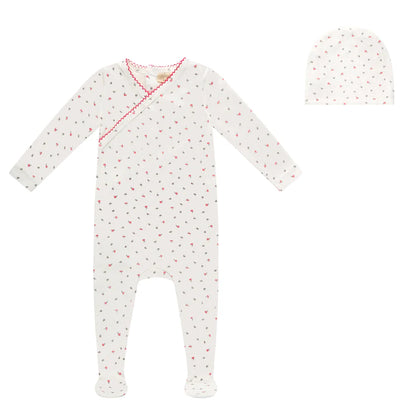 Bubani Floral Wrap Footie Set- Girls