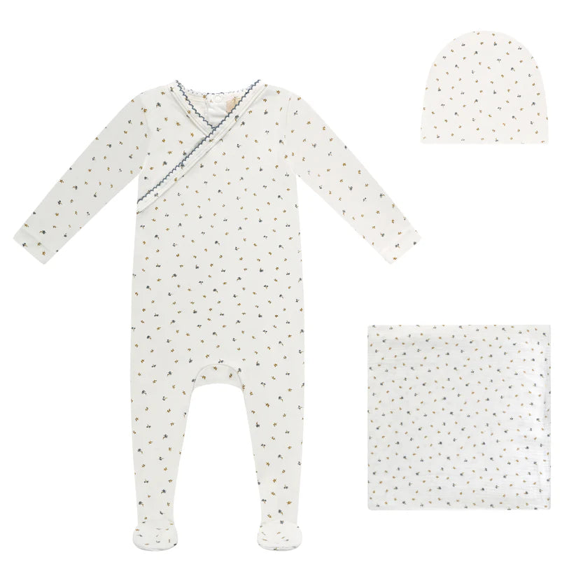 Bubani Floral Wrap Layette Set- Boys