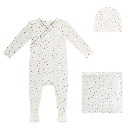 Bubani Floral Wrap Layette Set- Boys