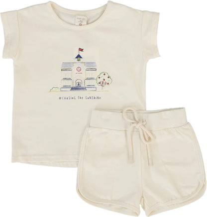 Lil Legs House Marled Set Boy-Cream