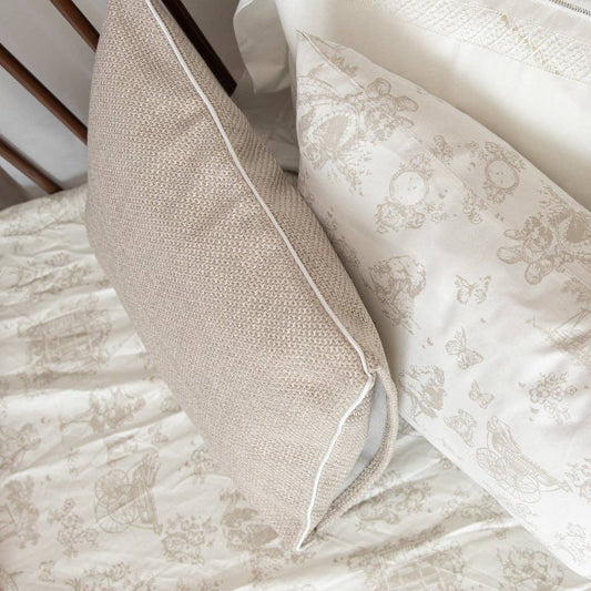 Petite Belle Toile Safra Sheet Set- Taupe: Porter Crib