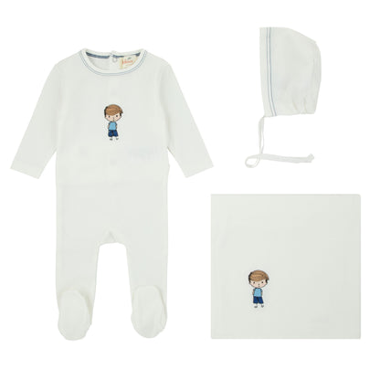 Bondoux Doll Boys White Layette Set
