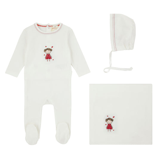 Bondoux Doll Girls White Layette Set
